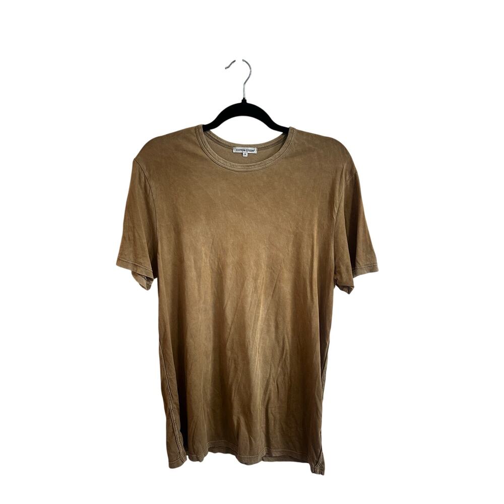 Cotton Citizen Classic Supima Cotton Crewneck Tee Sz M Tan Brown Wash GREAT